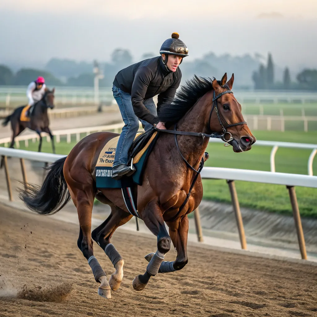 John Harmon riding at a training session